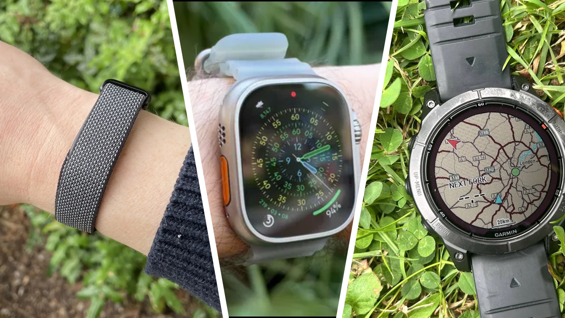 Garmin, Google Fitbit and Apple Watch