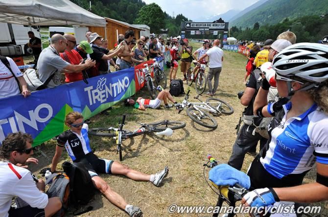 Post race collapse