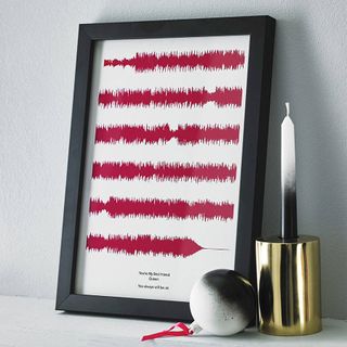 Transforms your loved ones chosen track into a visual waveform