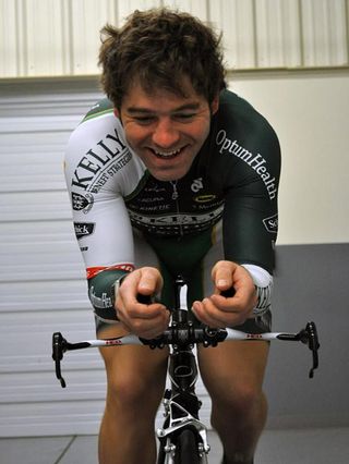 Mike Friedman, new to Kelly Benefit Strategies - OptumHealth for 2011, warms up for his wind tunnel session.