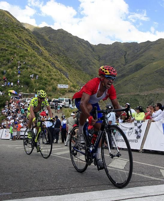 Cuba's Arnold Alcolea put in a great ride for fourth place on the mountain finish.