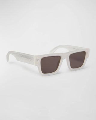 Palisade Shimmery Acetate Rectangle Sunglasses