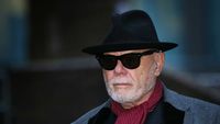 Gary Glitter outside Southwark Crown Court in 2015
