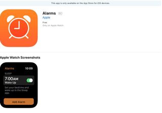 Alarms app in App Store