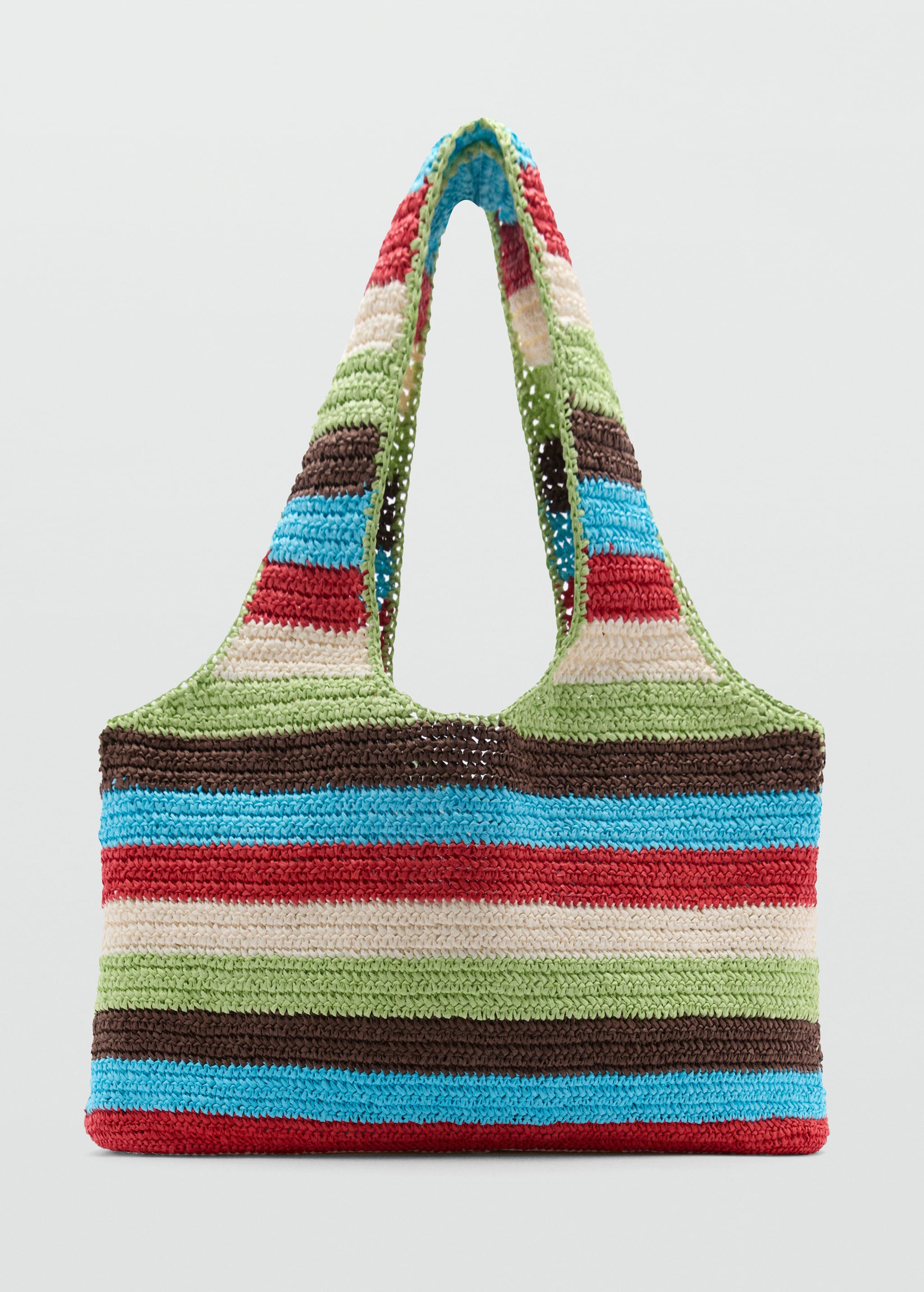 MANGO Natural Fiber Shopper Bag