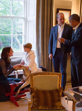 Little Prince George meets the President, in 2015