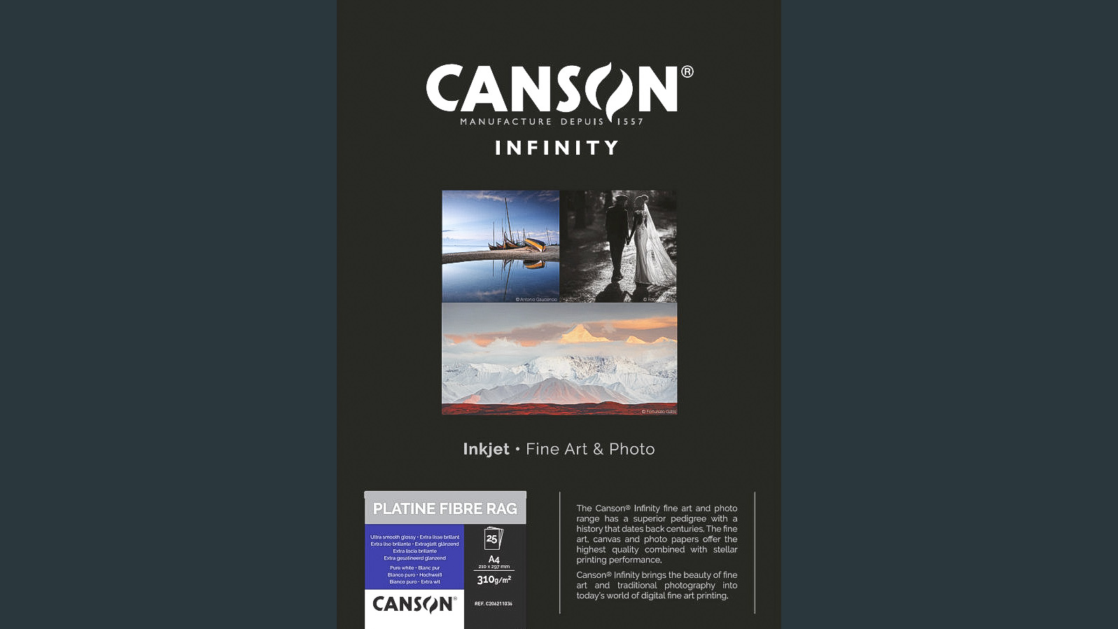 Canson Infinity Platine Fibre Rag 310gsm, one of the best photo papers