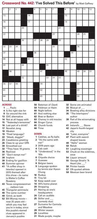 Crossword puzzle