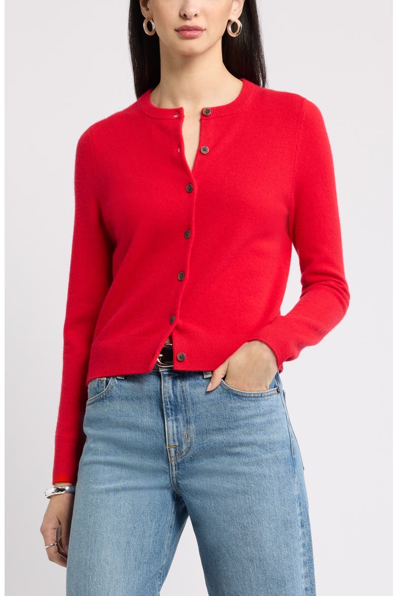 Cashmere Crewneck Cardigan