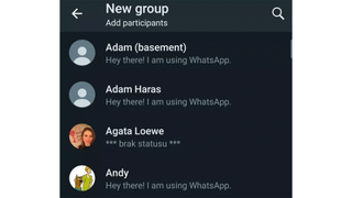 Creating a group chat on WhatsApp
