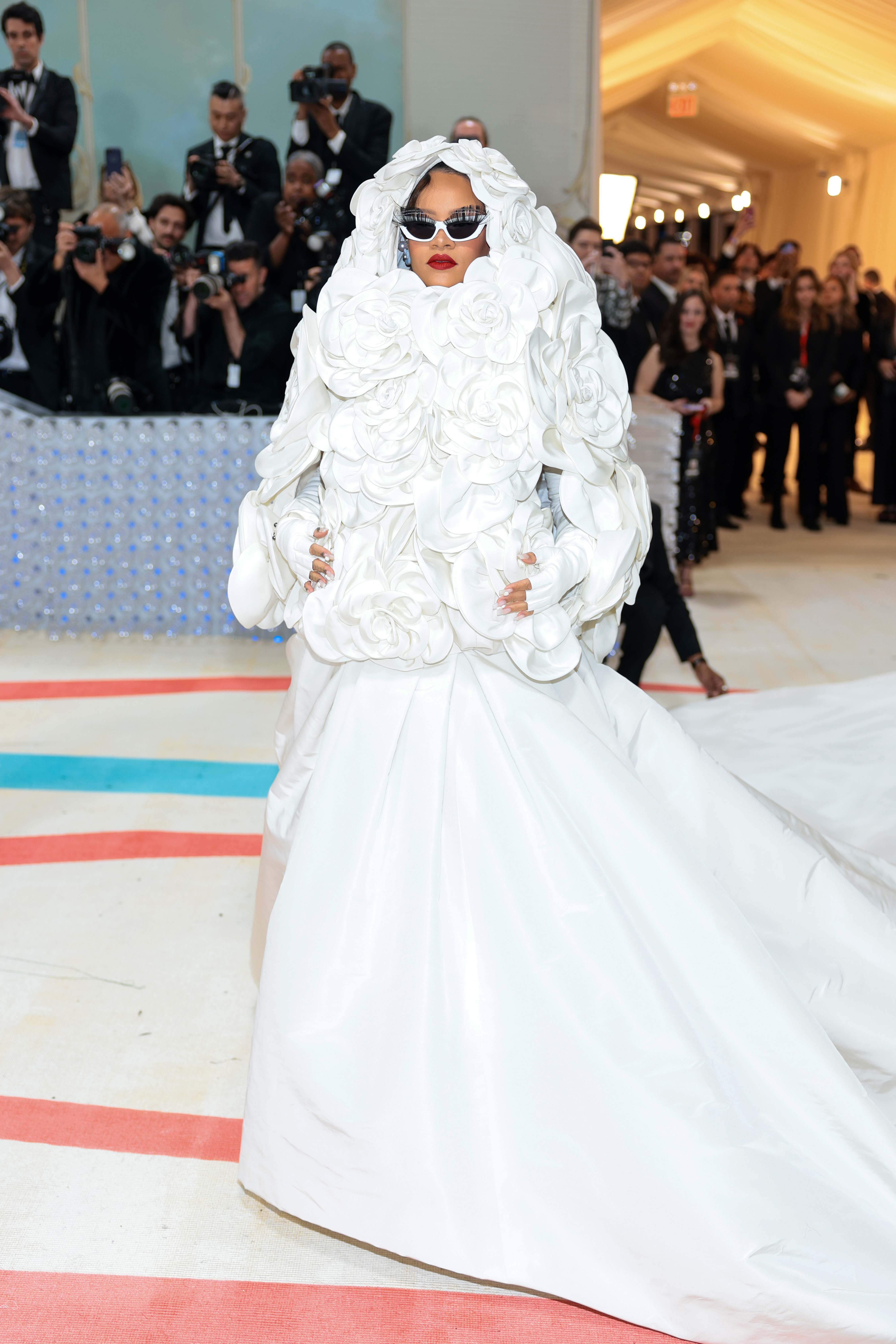 Images of celebrities at the Met Gala in the 2020s.