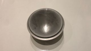 The stainless steel inner bowl of a ZOKU ice cream maker