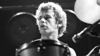 UNITED KINGDOM - JANUARY 01: Photo of Bill BRUFORD and KING CRIMSON; Bill Bruford performing live onstage with King Crimson (Photo by Ian Dickson/Redferns)