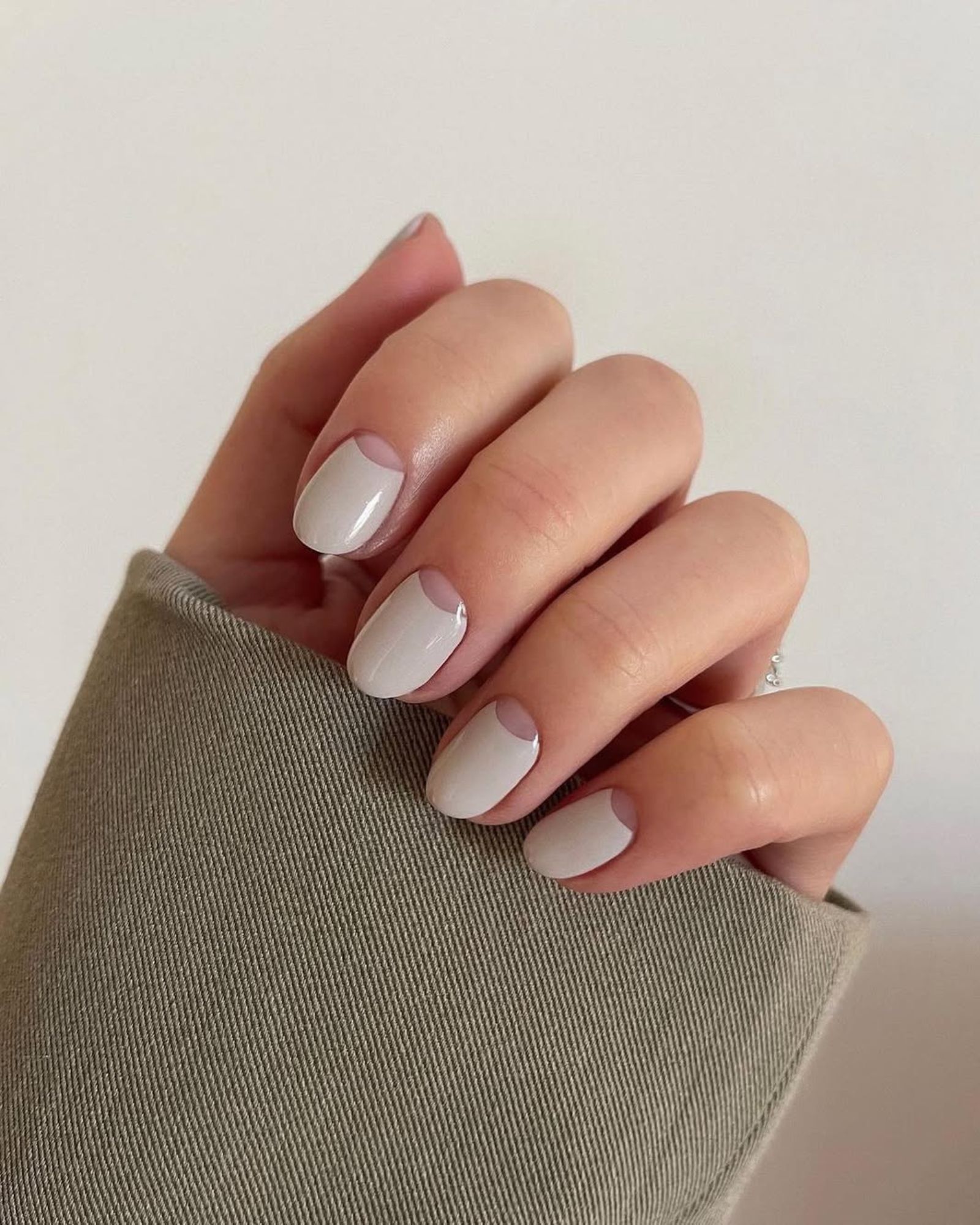 @paintbyjaz Half Moon Manicure
