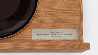 Close-up of Bob Dylan's unique Ionic Original recording of Blowin' in the Wind