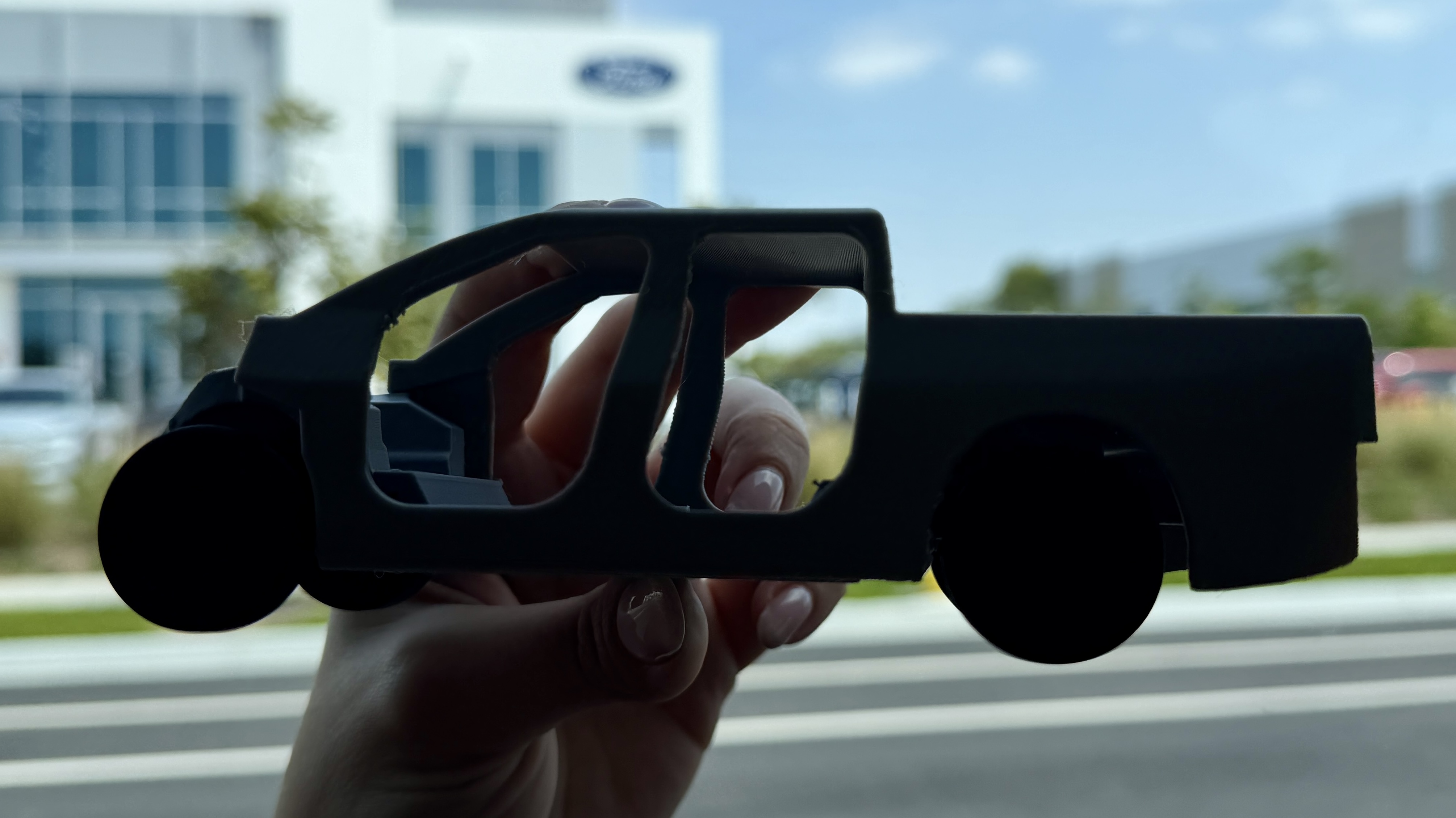 Silhouette of a 3D printed truck
