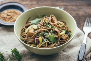 VItamin D foods: Japanese Otsu Salad with buckwheat noodles, Soba