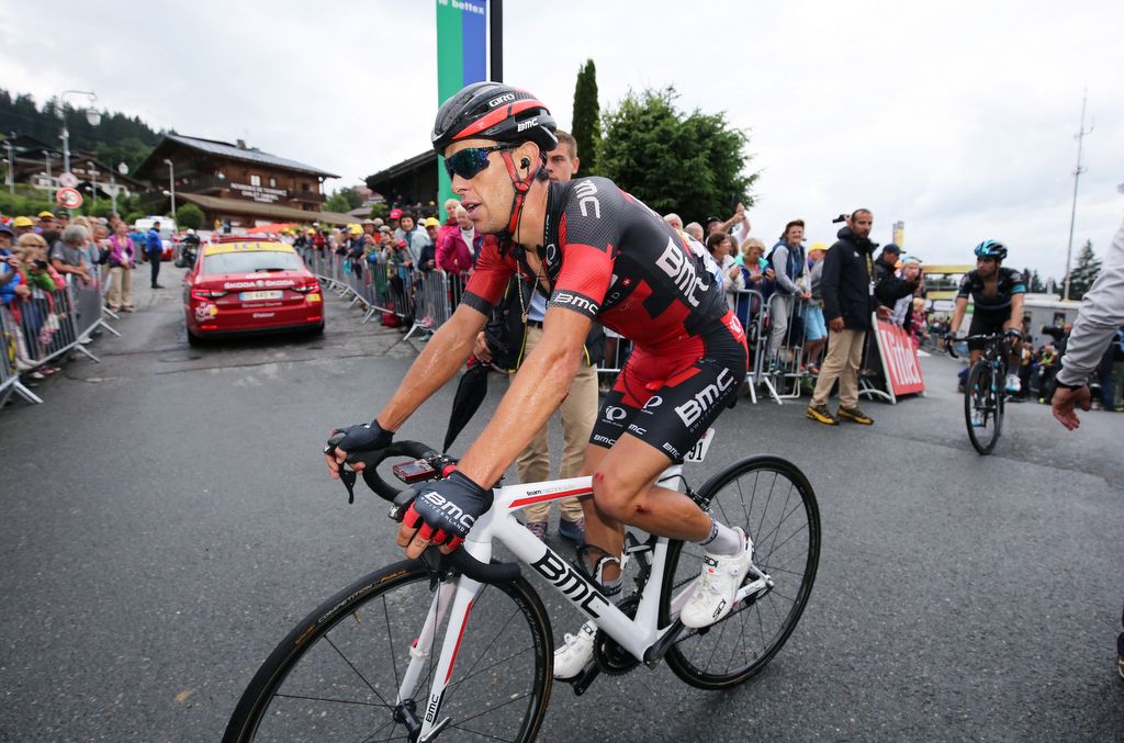 Richie Porte (BMC) after finishing the wet stage 19