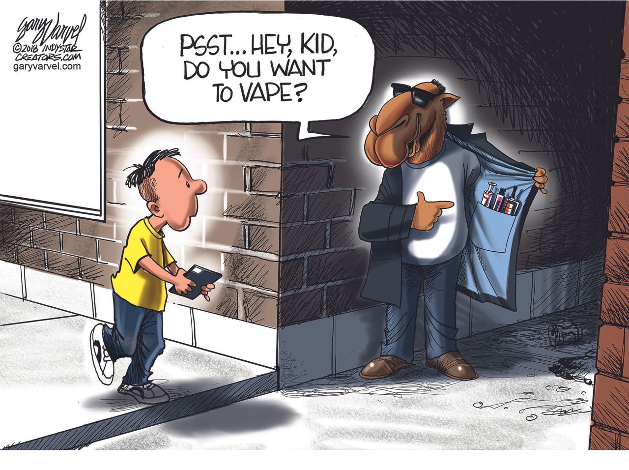 Editorial cartoon U.S. vaping epidemic