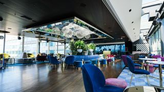 A 1 SOUND system is installed at London's 12th Knot, seen here with its rooftop views. 