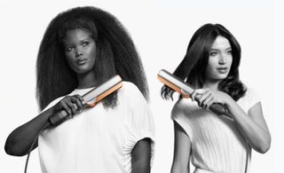 dyson air straight being used on different hair types