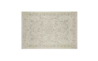 Victoriana Dove Grey Traditional Cotton and Wool Rug