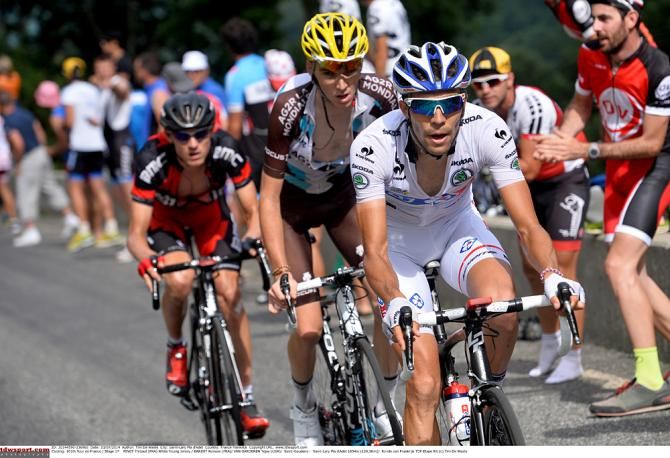 Thibaut Pinot leads Romain Bardet and Tejay van Garderen