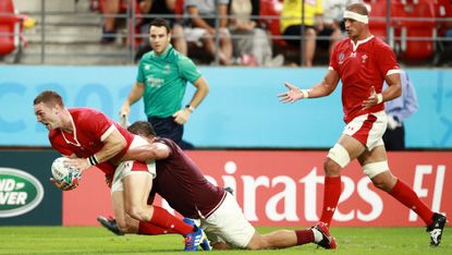 George North scored the sixth try for Wales in the Rugby World Cup win over Georgia 