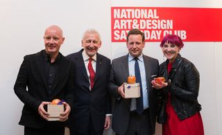 From left: Fashion and textile designer Lee Lapthorne, The Sorrell Foundation co-founder Sir John Sorrell, Rt Hon Ed Vaizey, and Pentland Brands creative director Katie Greenyer