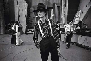 David Bowie backstage during his Diamond Dog tour in Los Angeles