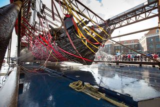 The wooden, flat-bottomed ship was first discovered in 2012 while a national organization was carrying out investigations to preserve water safety in the Dutch river.