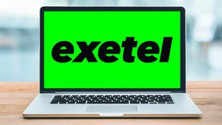 Exetel NBN logo on a laptop screen