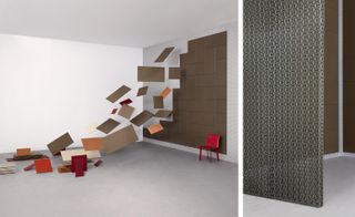 Customisable wall system for Hermès