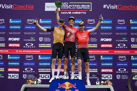 Christopher Blevins wins elite men's cross-country race at UCI Mountain Bike World Series Nove Mesto