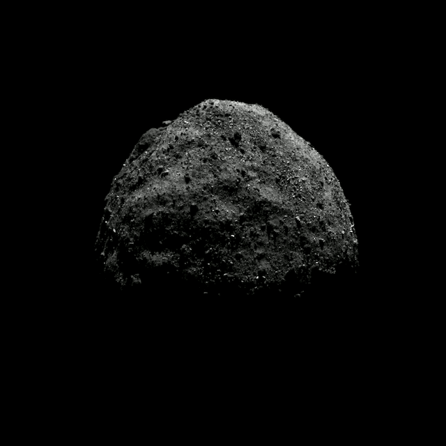 The OSIRIS-REx spacecraft's views over asteroid Bennu's north pole, during the probe's early reconnaissance on Dec. 4, 2018.