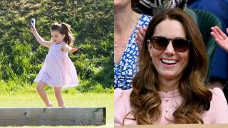 Princess Charlotte and Kate Middleton with sunglasses