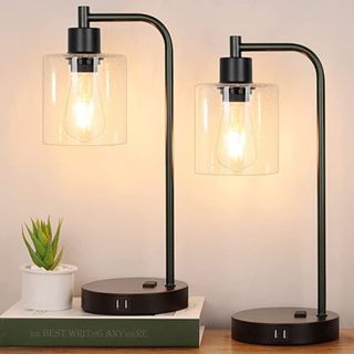 Amazon table lamps set of two black