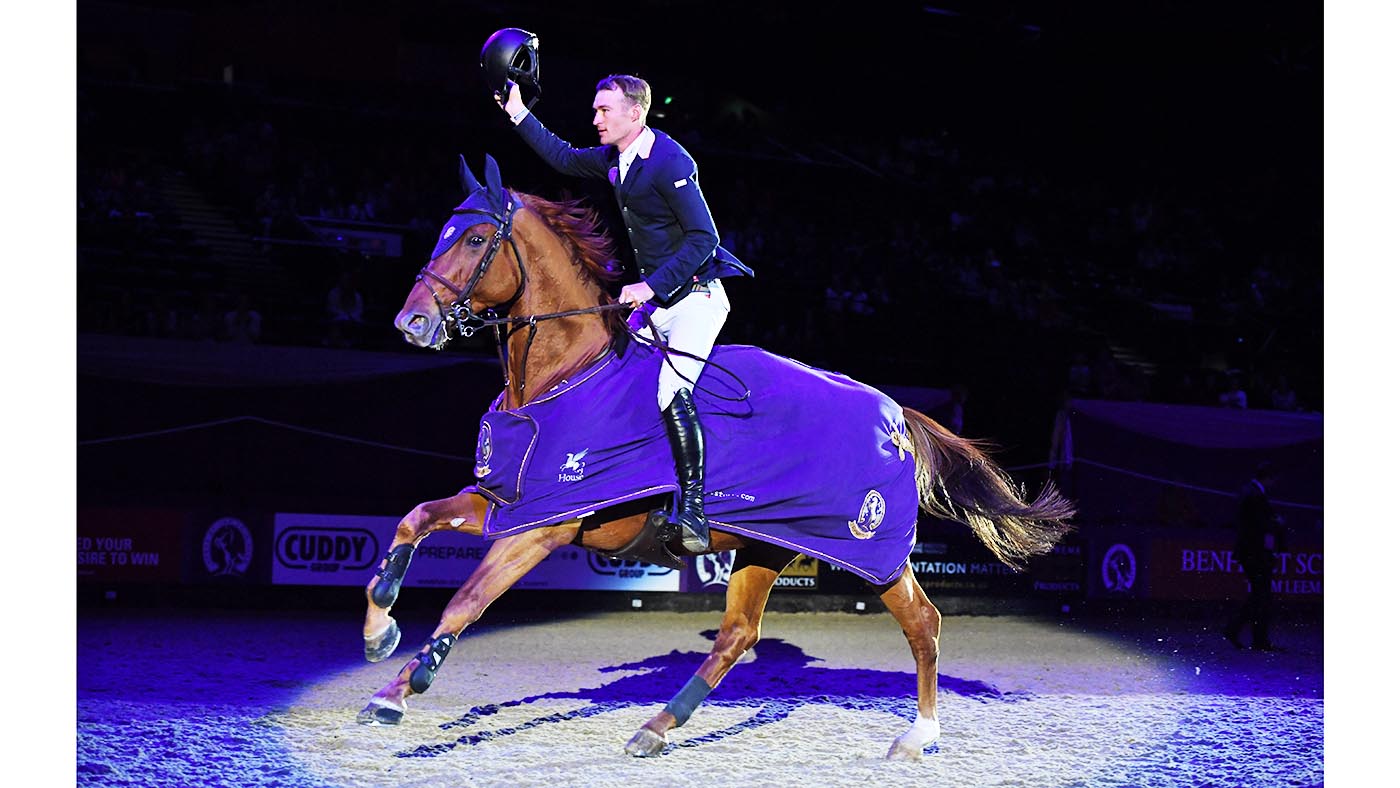 William WHITAKER riding RMF ECHO, winning International Showjumping - Speed Horse of the year during the Horse of The Year Show at the NEC in Birmingham in the UK between the 2nd - 6th October 2019