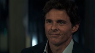 A close up of James Marsden smiling in Paradise.