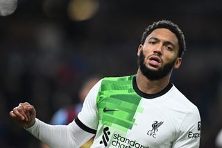 Joe Gomez during the Premier League game between Liverpool and Burnley in December 2023.