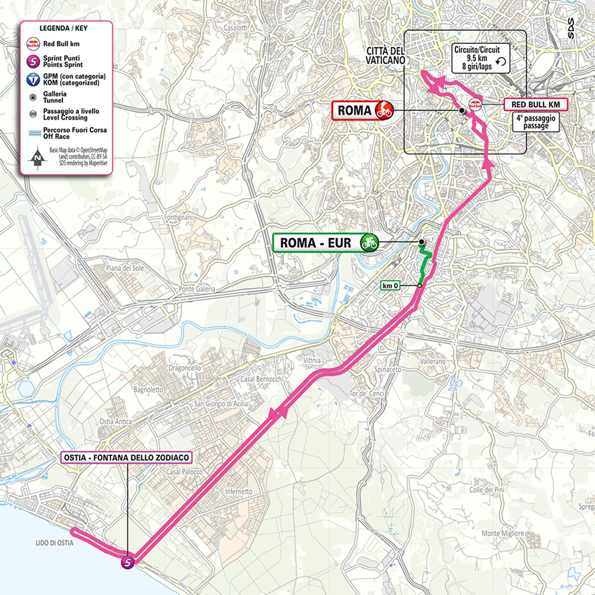 Route information for the 2026 Giro d'Italia