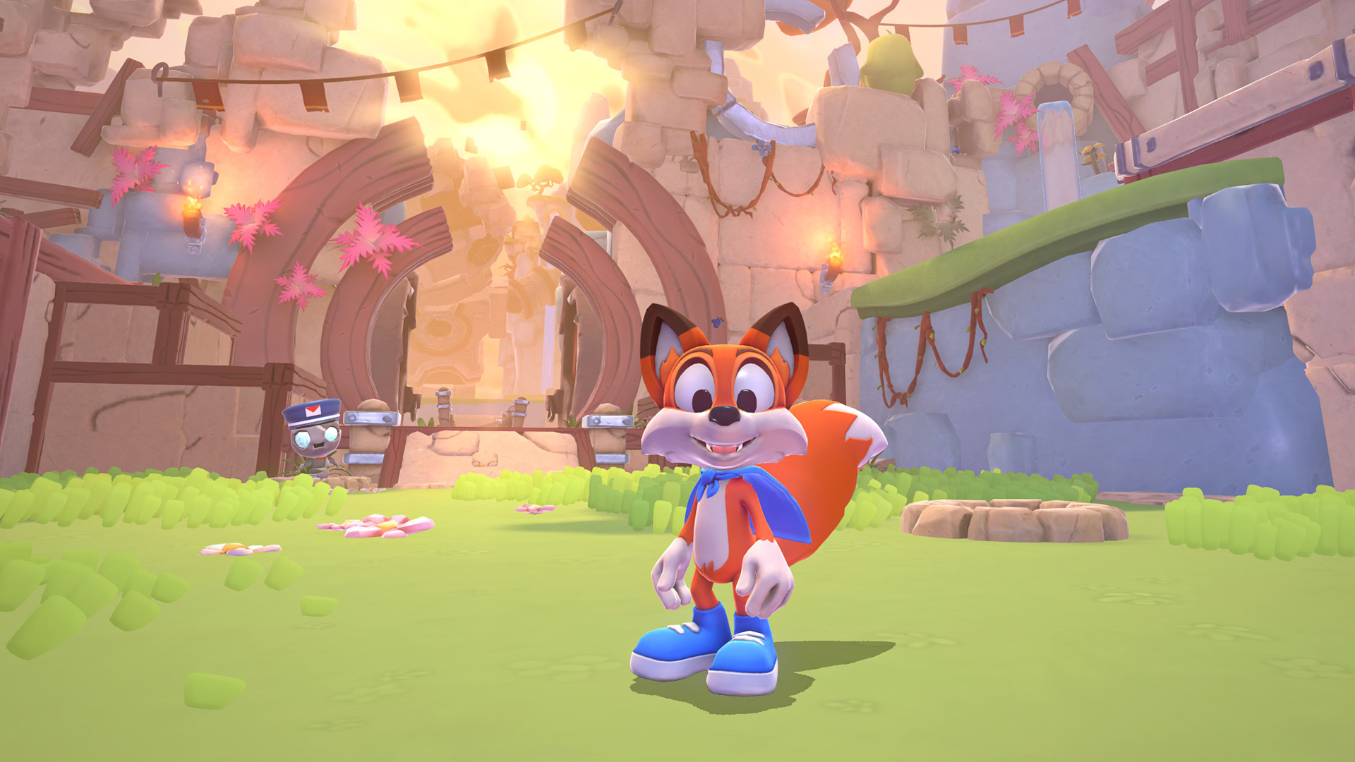 A screenshot of the upcoming PS5 game, New Super Lucky's Tale
