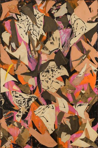 Lee Krasner's 'Bald Eagle', 1955. Oil, paper and canvas collage on linen, 195.6 × 130.8 cm (77 × 51 ½ in.). Collection of Audrey Irmas, Los Angeles.