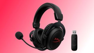 HyperX Cloud Core Wireless gaming headset and dongle
