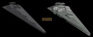 Comparisons between the old and new Star Destroyer models for X-Wing Alliance from the X-Wing Alliance Upgrade Project.