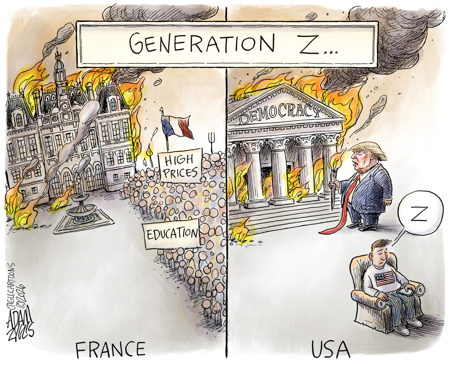 Political cartoon