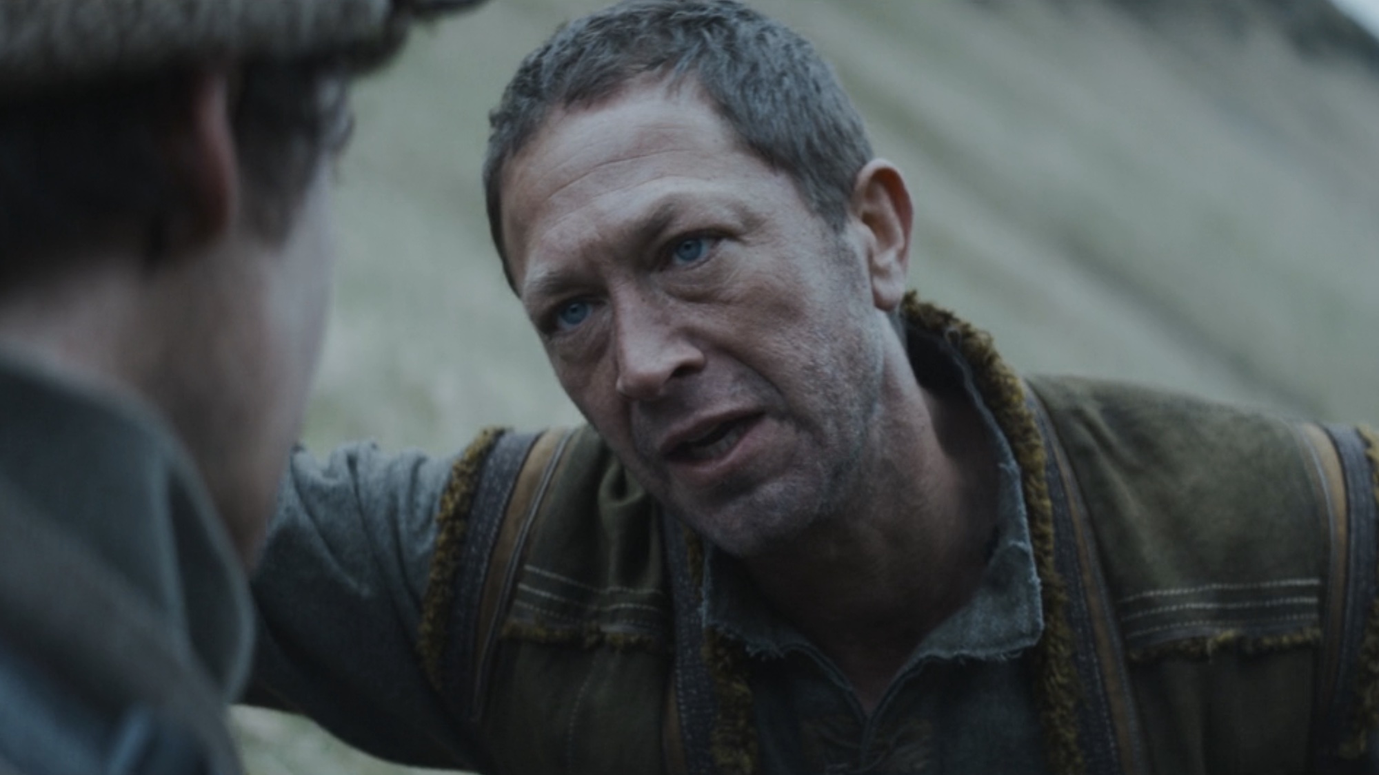 Ebon Moss-Bachrach in his first Andor scene. 
