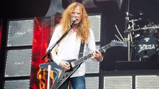 Dave Mustaine of Megadeth performing on stage