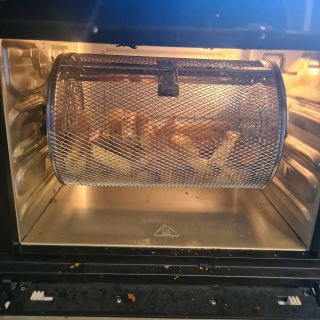 Chips cooking in Breville Air Fryer