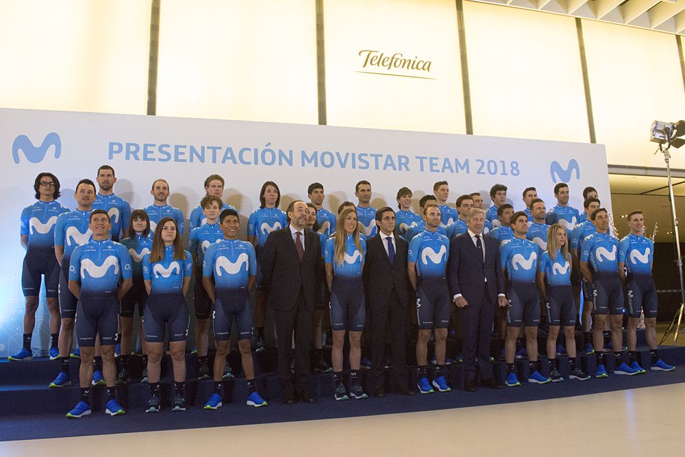 Movistar Team presented their new UCI women's team for 2018 alongside the men's WorldTour team